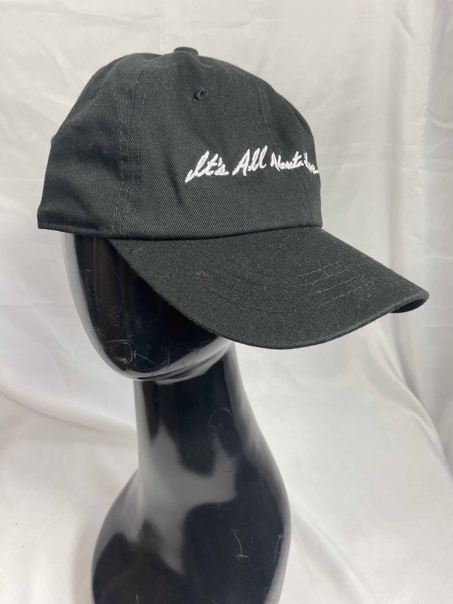 It's All About Love Black Baseball Cap