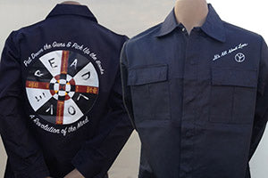 Unisex Put Down the Guns Navy Blue American Jacket